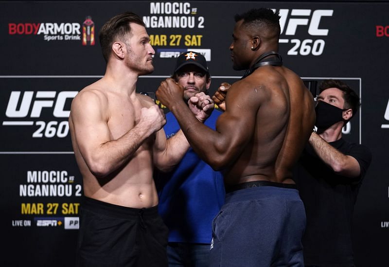 UFC 260 Miocic vs Ngannou 2: Weigh-Ins