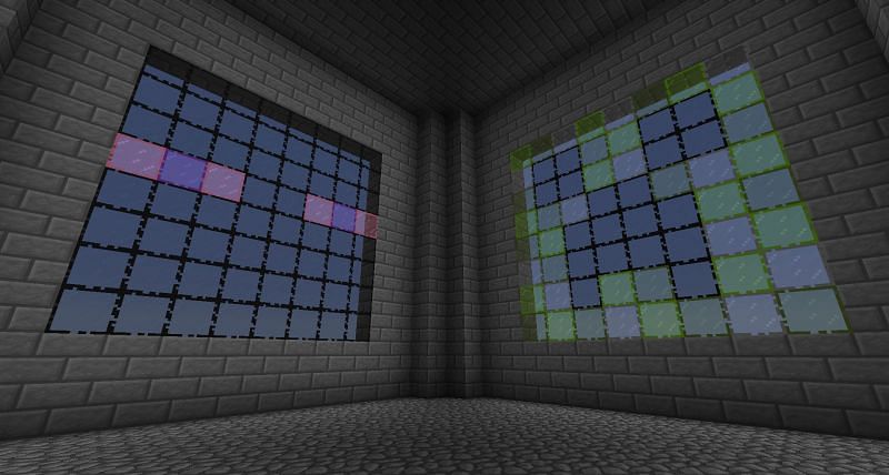 Creeper and Enderman themed stained glass (Image via Reddit)