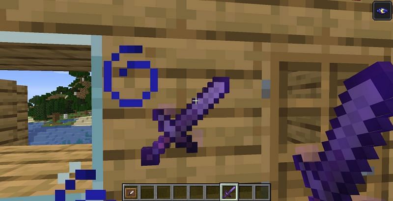 A sword is the second-best thing to use against a Shulker (Image via Sportskeeda)