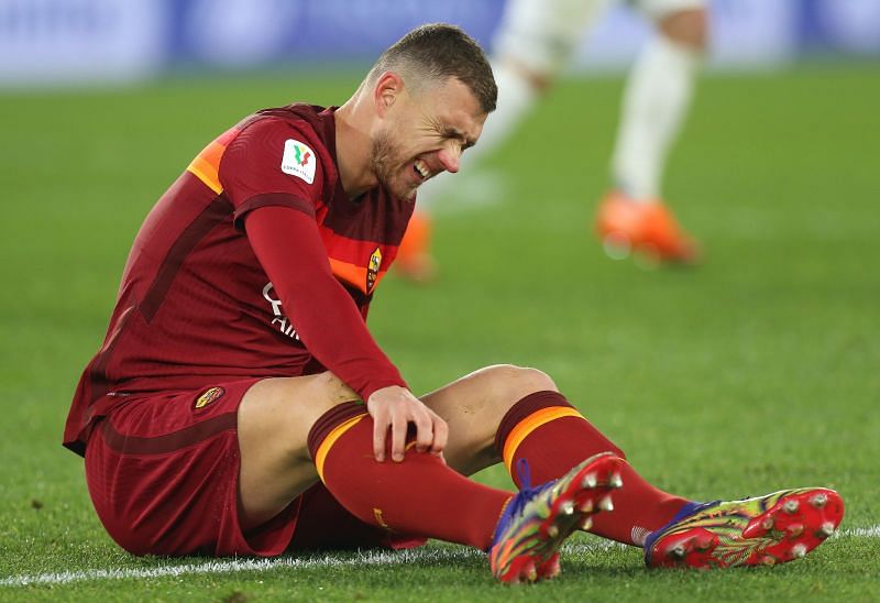 Edin Dzeko was a big absence for AS Roma against AC Milan.