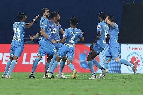 Mumbai City FC won 2-0 against ATK Mohun Bagan FC in the final league game to enter the AFC Champions League 2022 (Image courtesy: ISL)