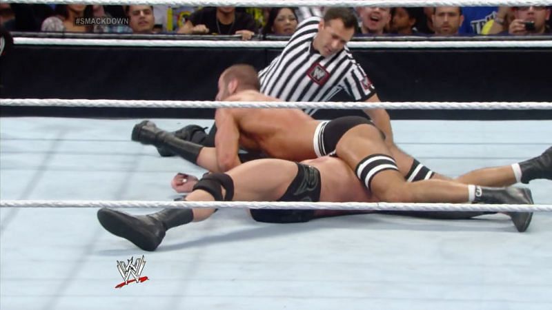 Cesaro cleanly defeated Randy Orton prior to the 2014 WWE Elimination Chamber pay-per-view event
