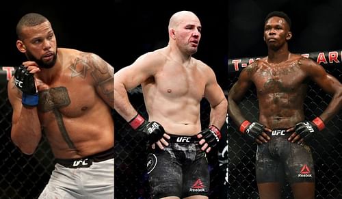 Thiago Santos, Glover Teixeira, and Israel Adesanya.