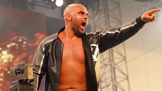 AEW's Dax Harwood responds to a challenge from a New Japan Wrestler
