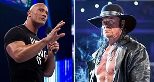 The Rock reacts to The Undertaker jokingly calling him a "C-lister"
