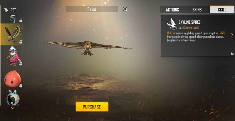 Falco pet in Free Fire