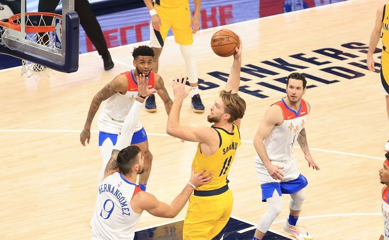 Domantas Sabonis (#11) of the Indiana Pacers