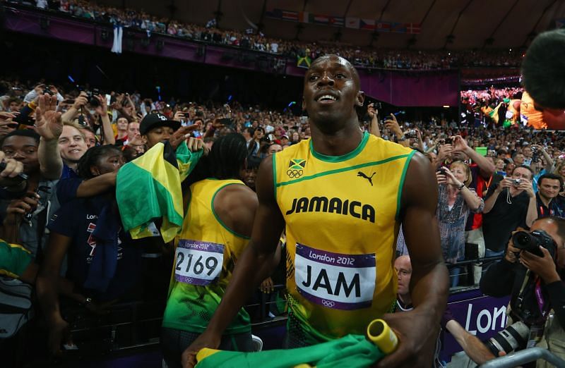 Usain Bolt during the 2012 London Olympics