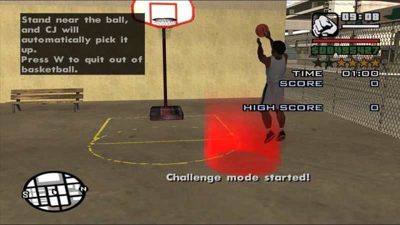 GTA San Andreas players could play basketball, do dancing minigames, or enter hydraulic car competitions (Image via ZMOONCHILD, YouTube)