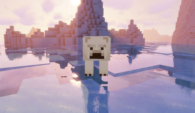 Polar bears are the only land mobs that can live on the Deep Frozen Oceans biome (Image via Minecraft)