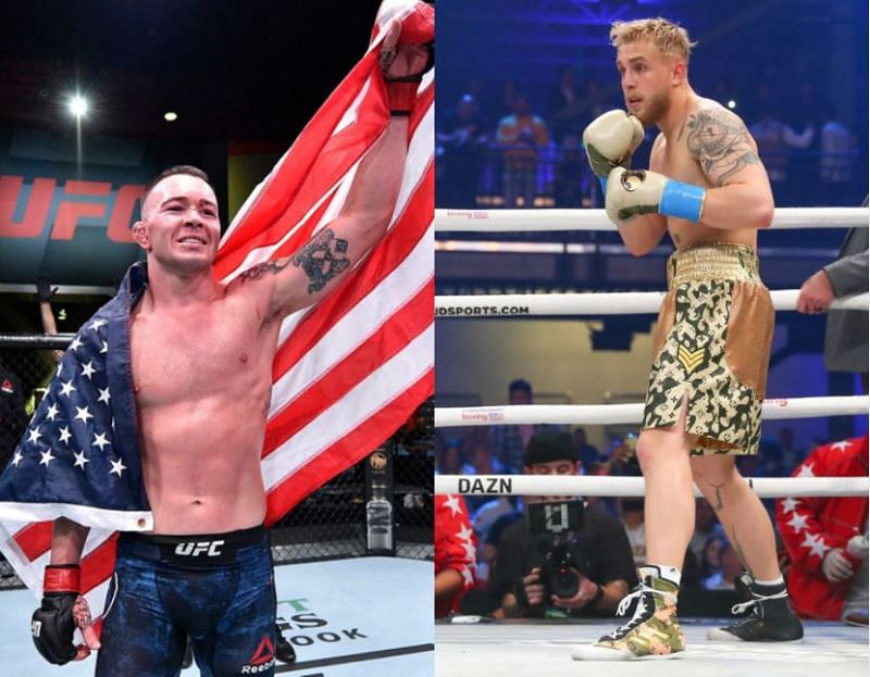 Colby Covington (L) took a jab at Jake Paul