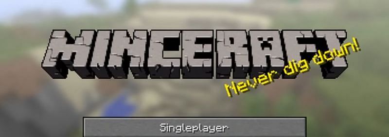 The rare and illustrious Mincecraft title screen