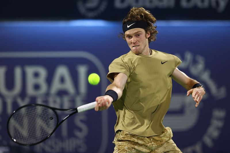 Andrey Rublev at the Dubai Open