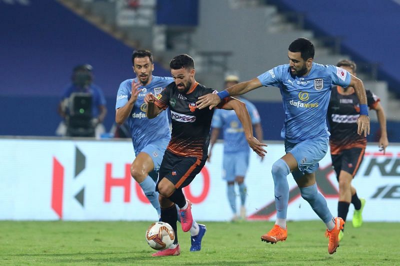 Jorge Ortiz Mendoza led the line for FC Goa against Mumbai City FC in Igor Angulo&#039;s absence in the second leg semi-finals of ISL (Image Courtesy: ISL Media)