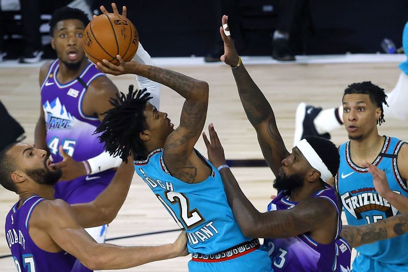 Ja Morant of the Memphis Grizzlies in NBA action against the Utah Jazz