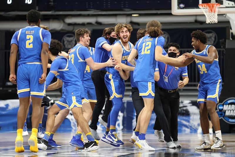 UCLA Bruins celebrate their overtime victory in Sweet Sixteen.