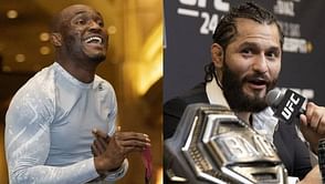 Kamaru Usman pokes fun at Jorge Masvidal as he poses with the 'BMF' belt