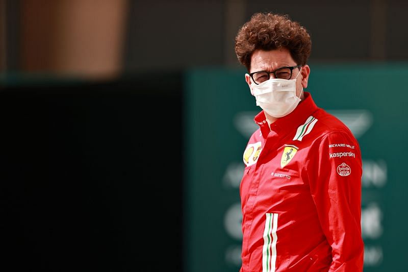 Mattia Binotto claims Ferrari has made progress in the straightline speed of the car. Photo: Mark Thompson/Getty Images.