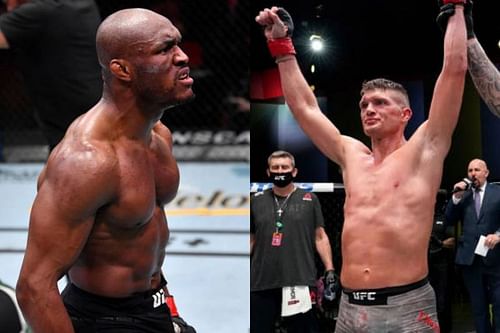 Kamaru Usman  (left) and Stephen Thompson