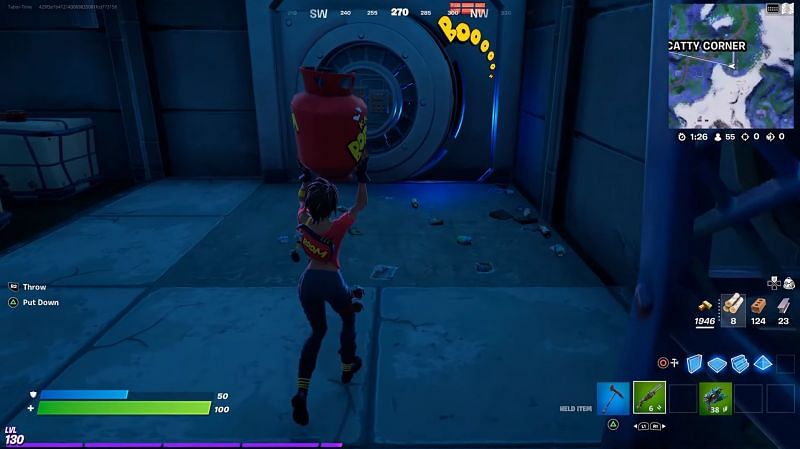 The anomaly near Catty Corner in Fortnite Season 6 (Image via Tabor Hill - YouTube and Epic Games - Fortnite)
