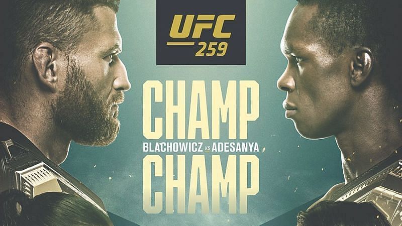 Promotional poster for UFC 259 available at UFC Twitter