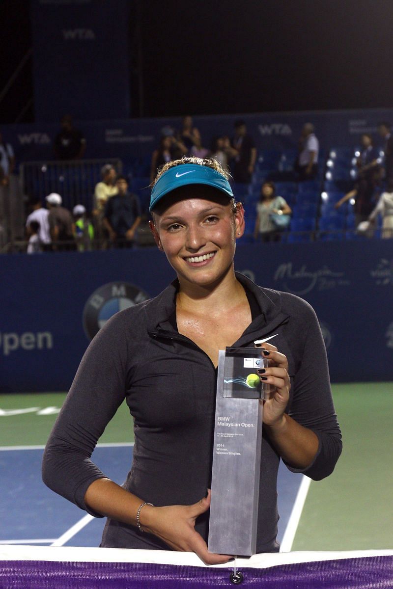 Donna Vekic with her first singles trophy at the 2014 Malaysian Tennis Open