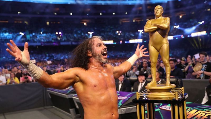 Matt Hardy won the Andre The Giant Memorial Battle Royal at WrestleMania 34 after assistance from Bray Wyatt