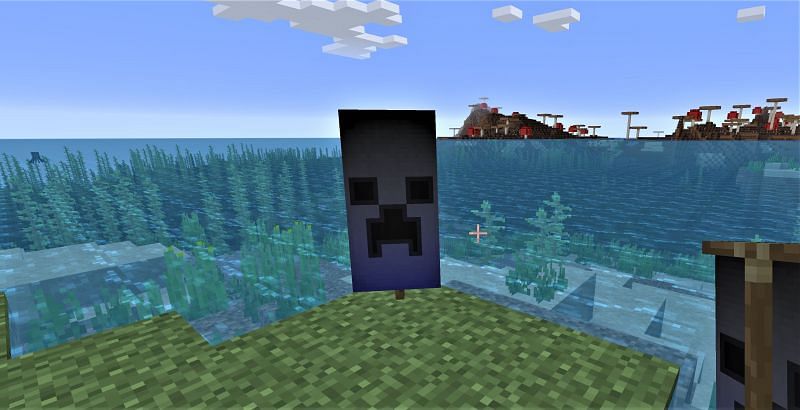 Custom creeper banner (Image via Minecraft)