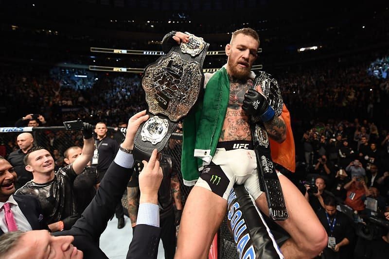 McGregor becomes the first ever reigning two division champ in UFC