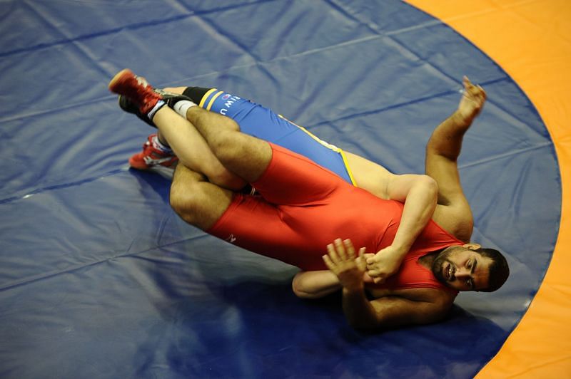 Indian Greco-Roman wrestler Naveen walked away with a bronze from the Matteo Pellicone event.