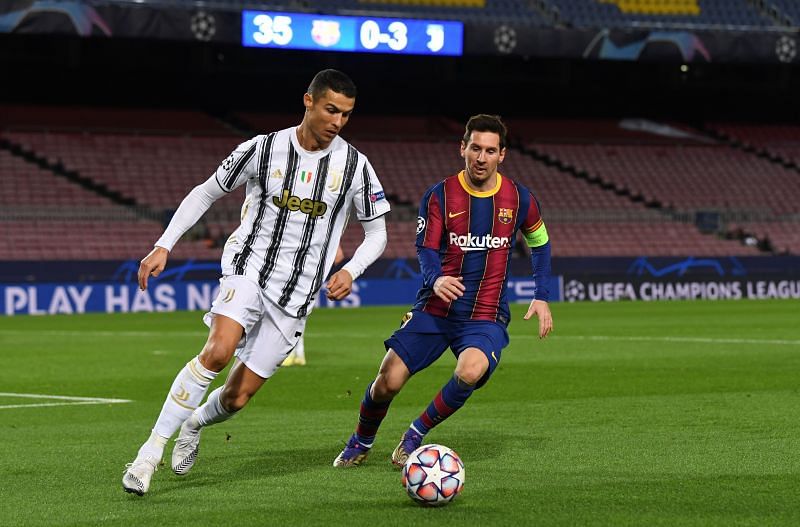 Cristiano Ronaldo and Lionel Messi last faced off in the Champions League groups stages