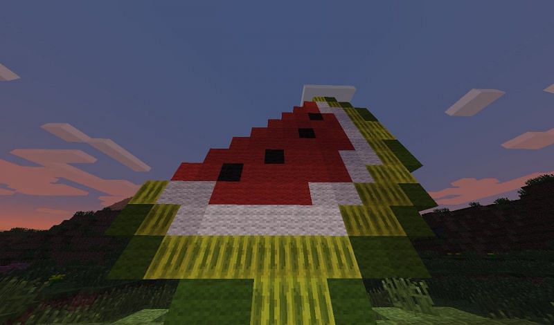 Minecraft melon art (Image via planetminecraft.com)