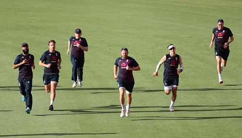 England team during practice