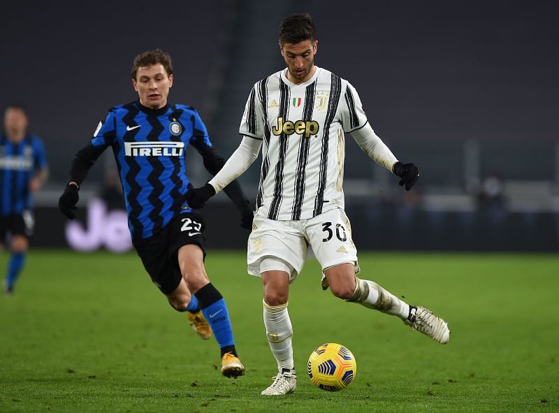 Rodrigo Bentancur in action against Inter Milan