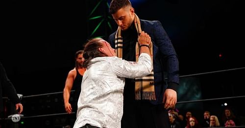 MJF and Chris Jericho during the debut of The Pinnacle