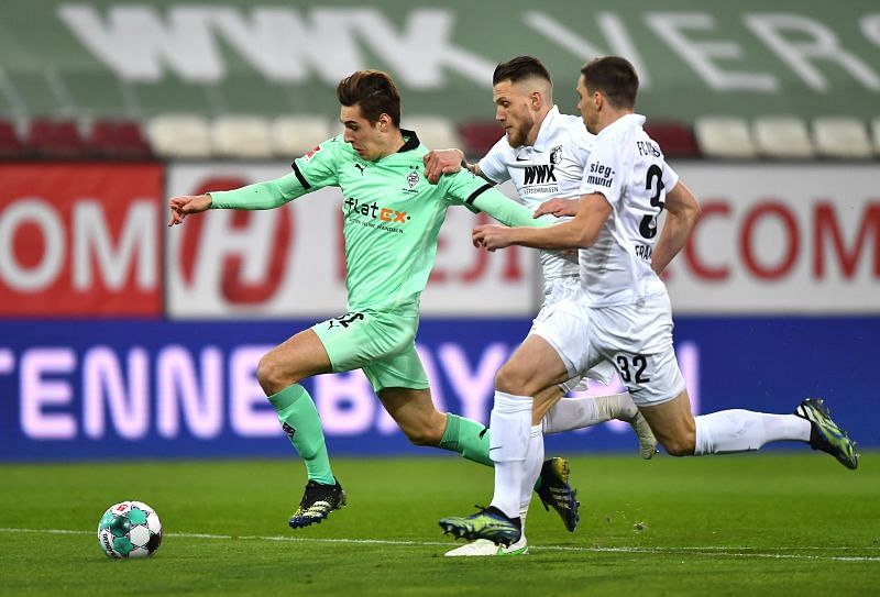 Florian Neuhaus in action for Borussia Moenchengladbach - Bundesliga