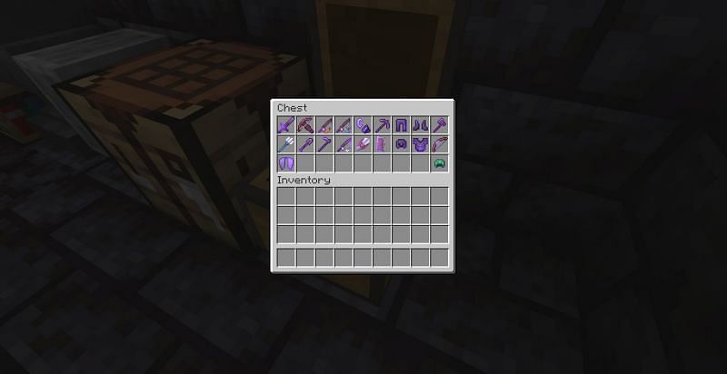 All Items enchanted with mending and unbreaking (Image via Minecraft)