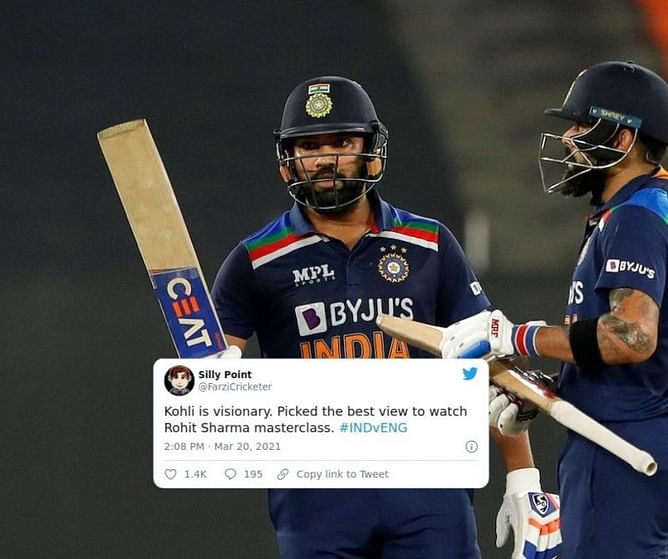 "The return of the king!"- Twitterati erupts after Rohit Sharma's blistering 64