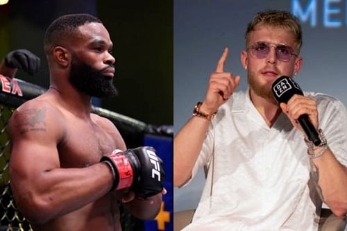 Tyron Woodley and Jake Paul