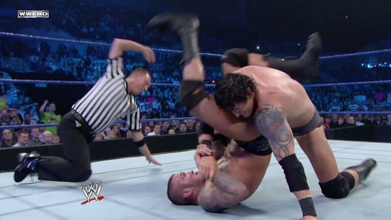 Wade Barrett holds several victories over Randy Orton inside of a WWE ring