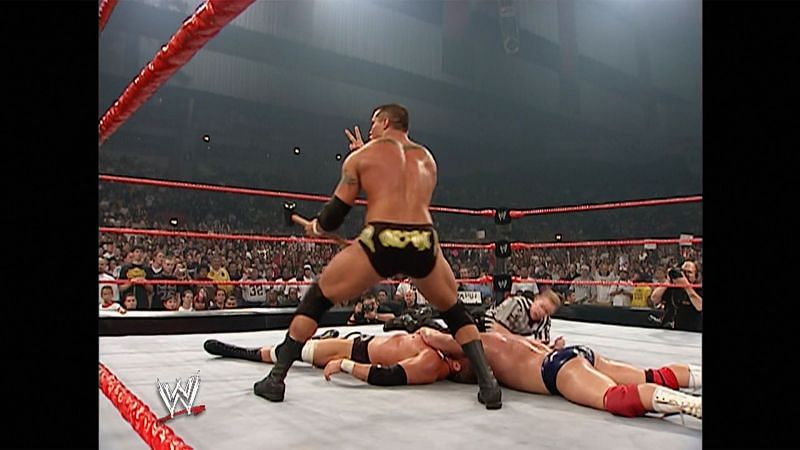 After assistance from World Heavyweight Champion Randy Orton, Eugene defeated Triple H in 2004 on RAW