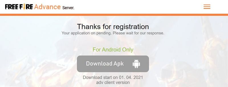 The download for the APK file of the Free Fire OB27 Advance Server will begin on April 1