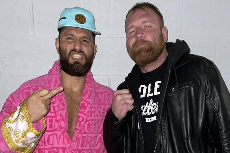 Jorge Masvidal with Jon Moxley. (Image credits: @AEW on Twitter)