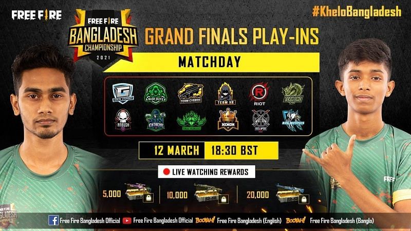 The Free Fire Bangladesh Championship 2021 Grand Finals Play-ins starts soon