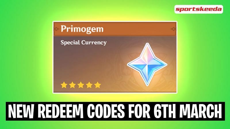 New Redeem codes to get free Primogems in March [6th March] in Genshin Impact