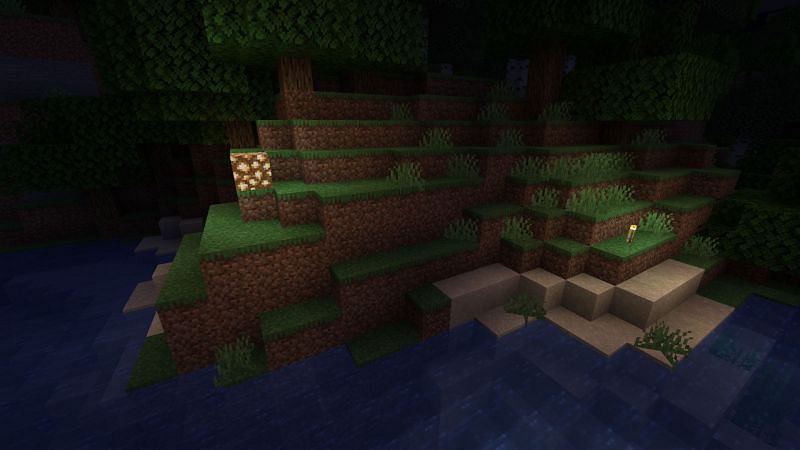 Each light-emitting block has its own light level (Image via Minecraft)