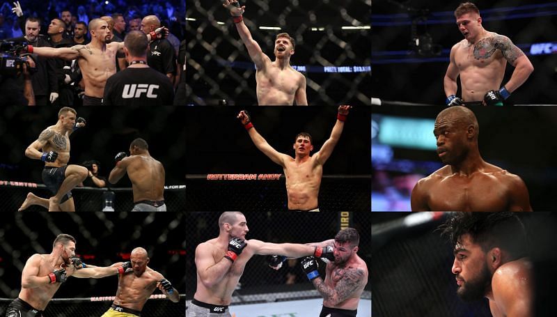 UFC middleweights in action over the last couple of months.