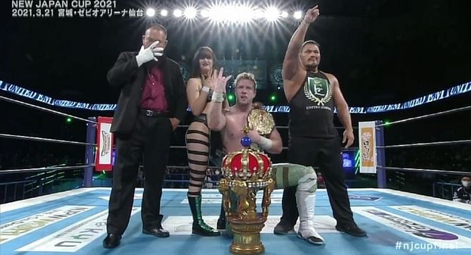 Will Ospreay wins the New Japan Cup 2021 and attacks his fellow United Empire stablemate
