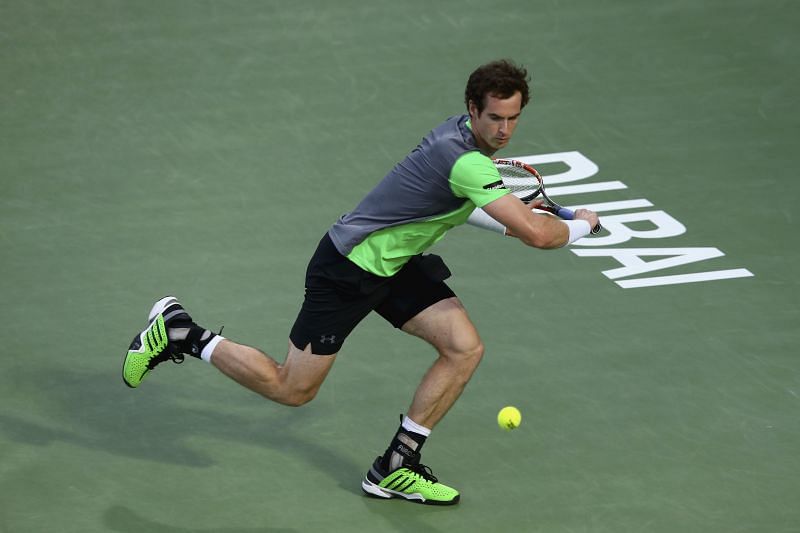 Andy Murray at the Dubai Duty Free Tennis Championships in 2015
