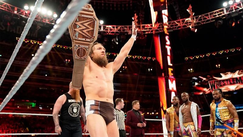 Daniel Bryan at WrestleMania 35 holding his version of the WWE Championship.